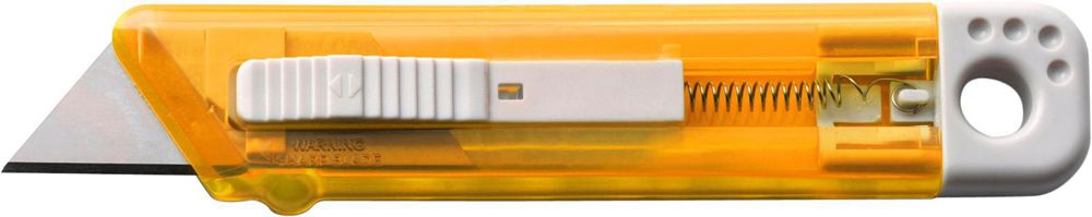 Cutter-Messer mit Federkernautomatik aus Kunststoff Griffin - orange