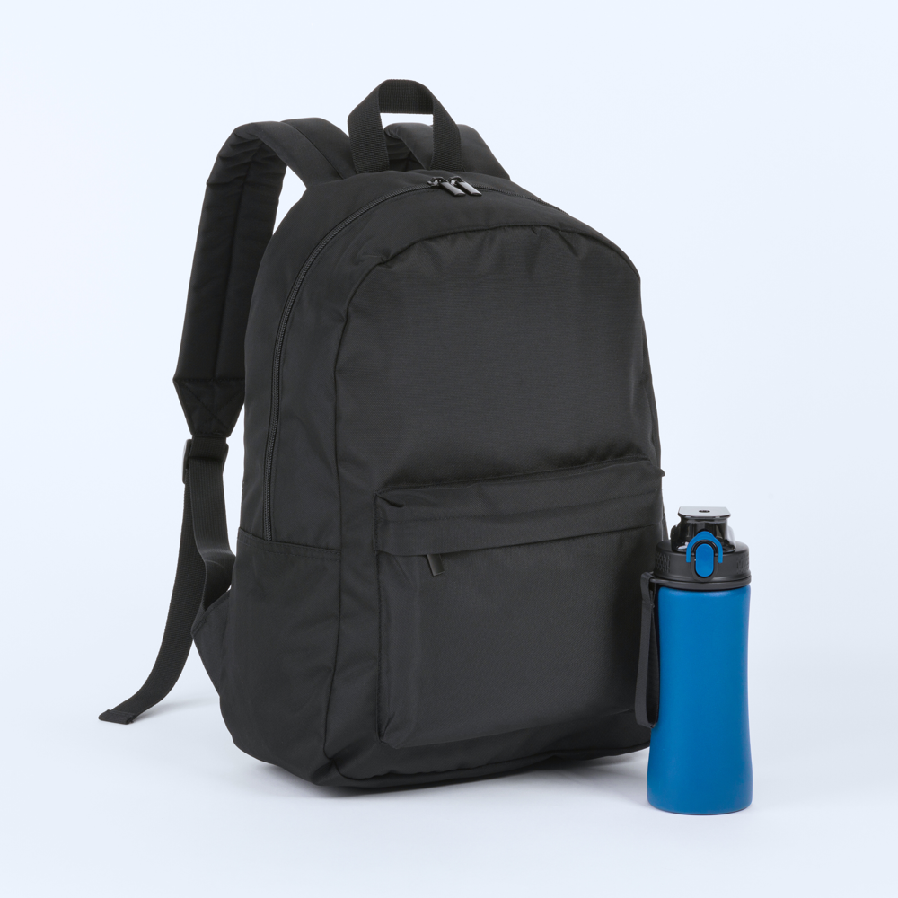Primo Basic Set: Rucksack und Wasserflasche 550 ml - blau