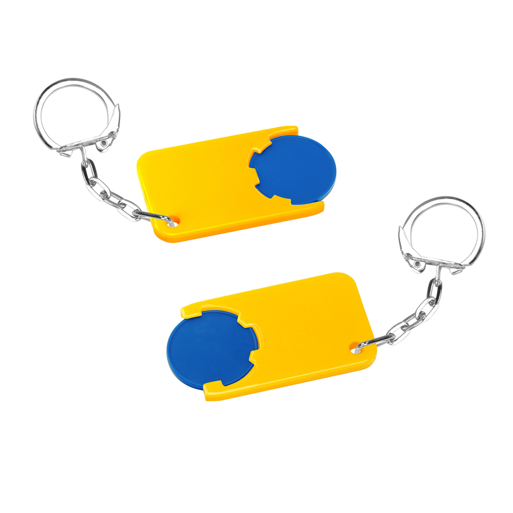 Chiphalter mit 1€-Chip "Beta" - blau/gelb