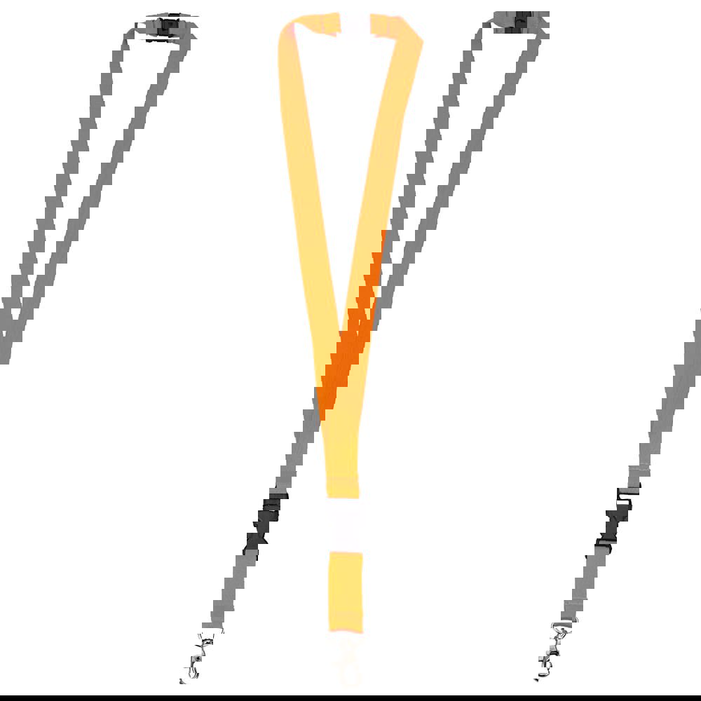 Polyester-Lanyard 20mm mit Schnalle und Haken - Orange 021C