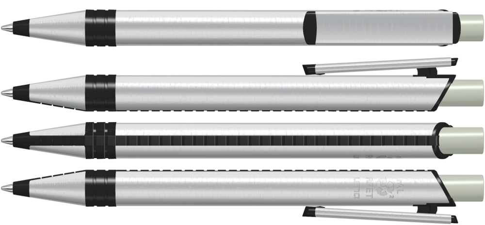 RECYCLED PET PEN ALUMA, grau