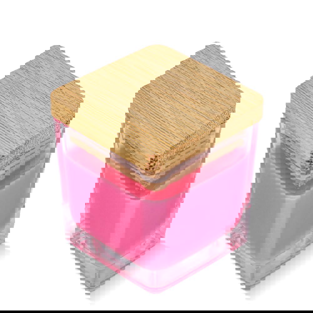 Chakra Kerze auf pflanzlicher Basis im Glasgefäß - rosa