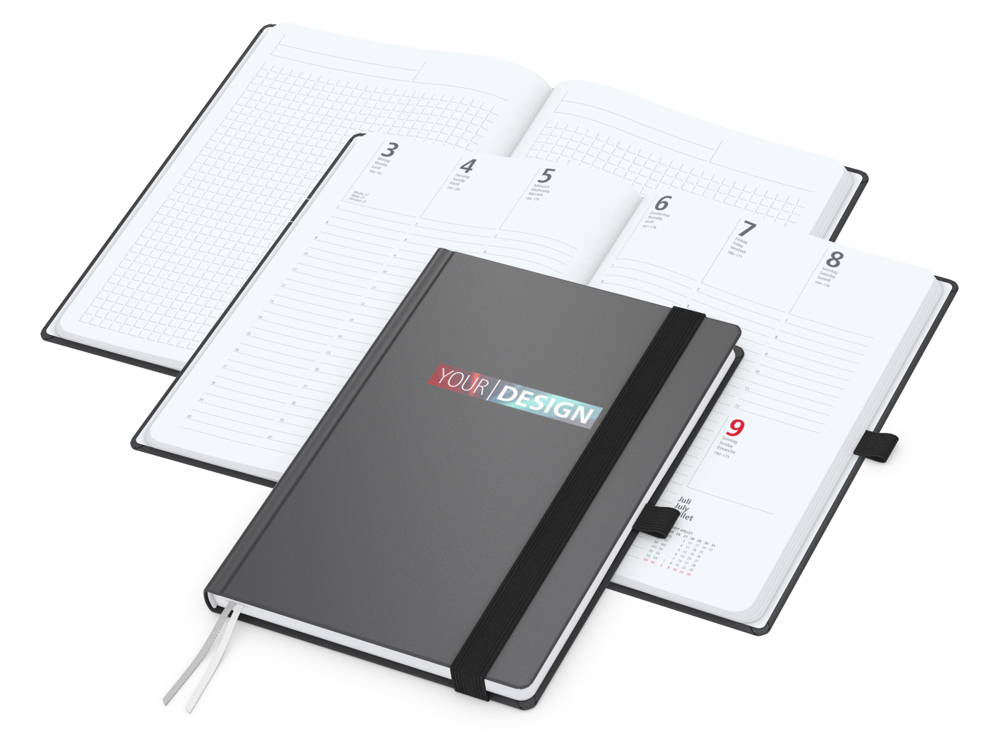 Wochenkalender vorne + Notizen hinten Vision-Hybrid, Siebdruck-Digital