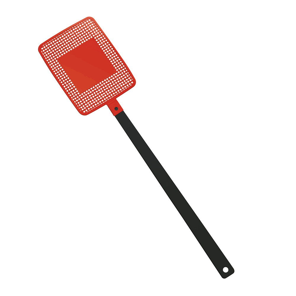 Fliegenklatsche "Rechteck" - schwarz/rot