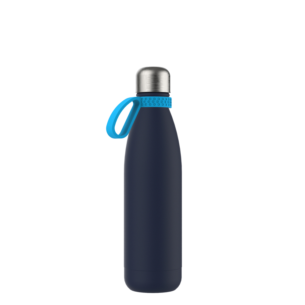 Thermotrinkflasche RETUMBLER-NIZZA - cyan, marineblau, silber