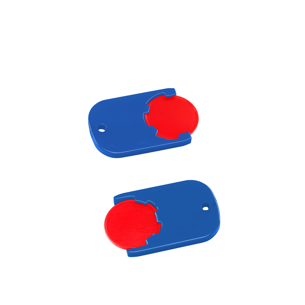 Chiphalter mit 1€-Chip "Gamma" - rot/blau