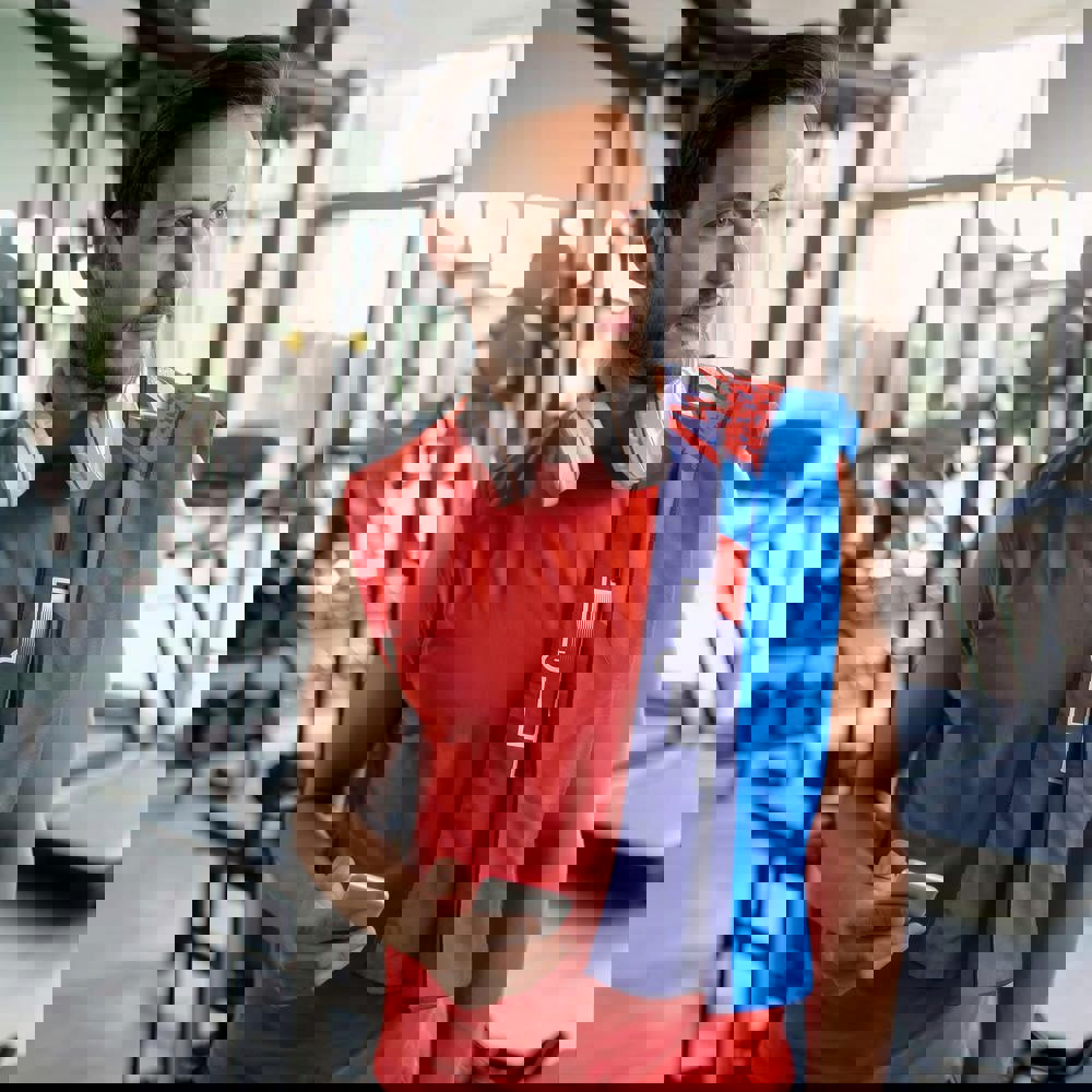 R-PET-Schnelltrocknungshandtuch 40 × 80 cm mit Beutel, Sublimationsdruck.