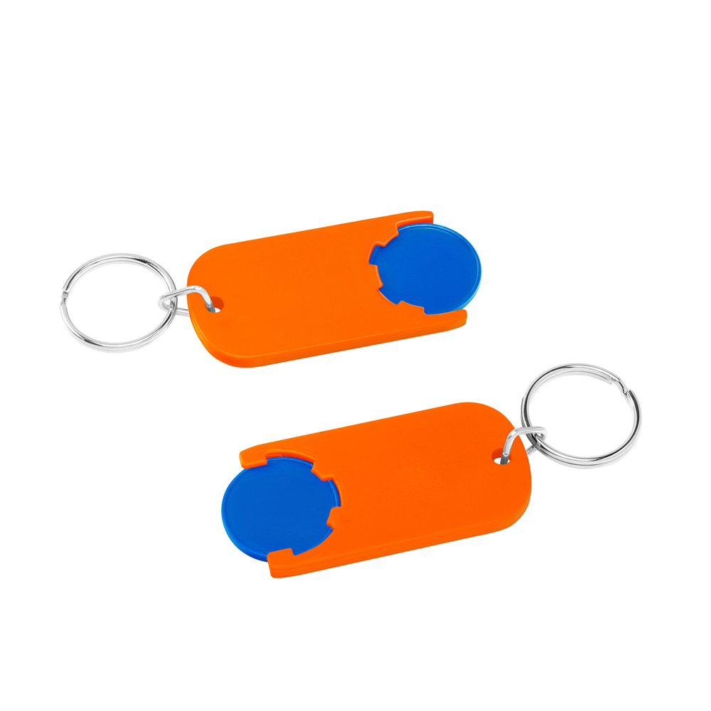 Chiphalter mit 1€-Chip "Alpha" - blau/orange