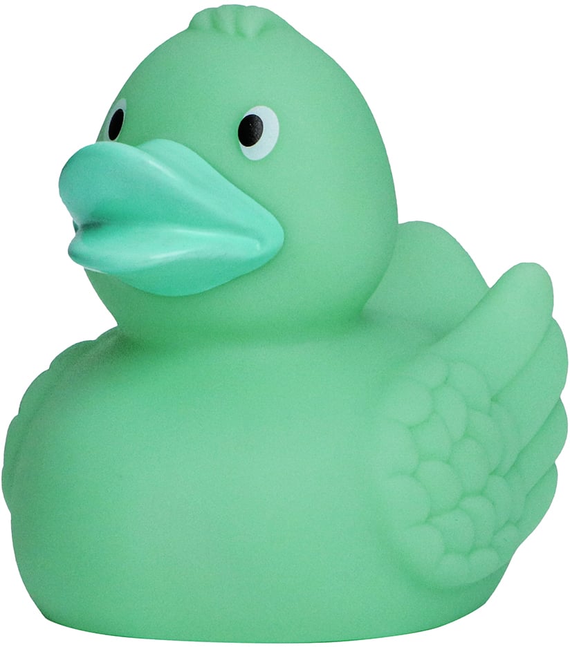 Quietsche-Ente, pastellgrün, 7,5 cm