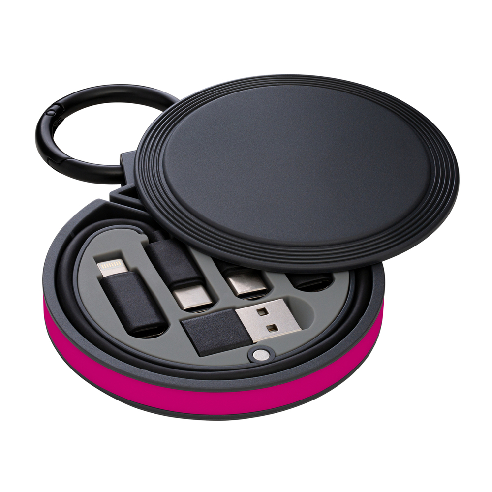 6-in-1 Ladekabel REEVES-myCONVERTICS - magenta, schwarz