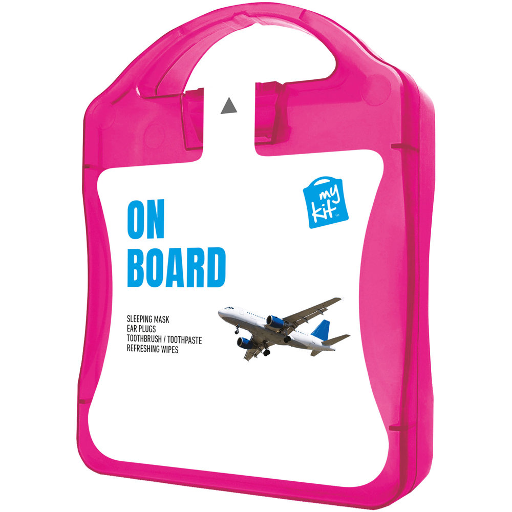 MyKit Flugzeug Reiseset - transparent magenta