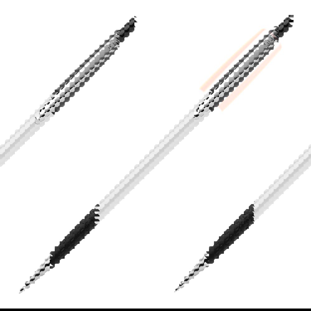 Kugelschreiber Semyr Grip Colour hardcolour - Weiss / Dunkelrot