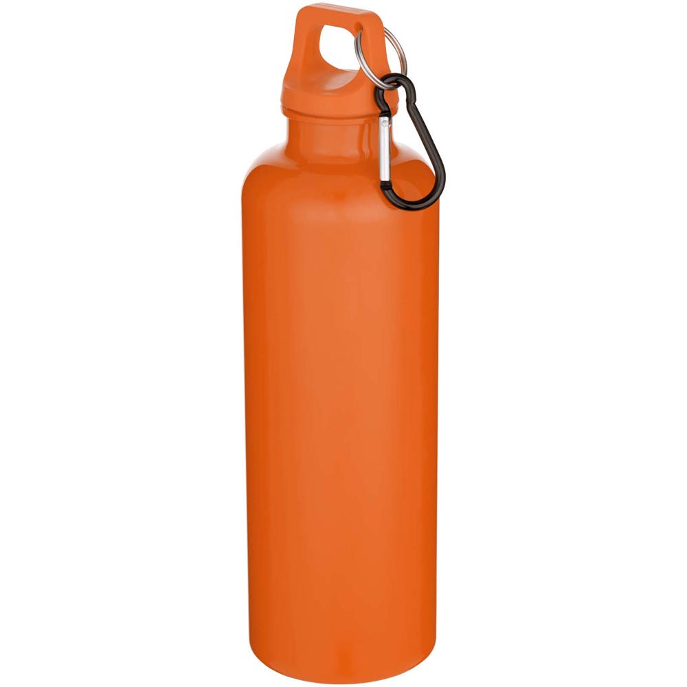 Oregon 750 ml einfarbige RS-zertifizierte Wasserflasche aus recyceltem Kunststoff mit Karabinerhaken - orange