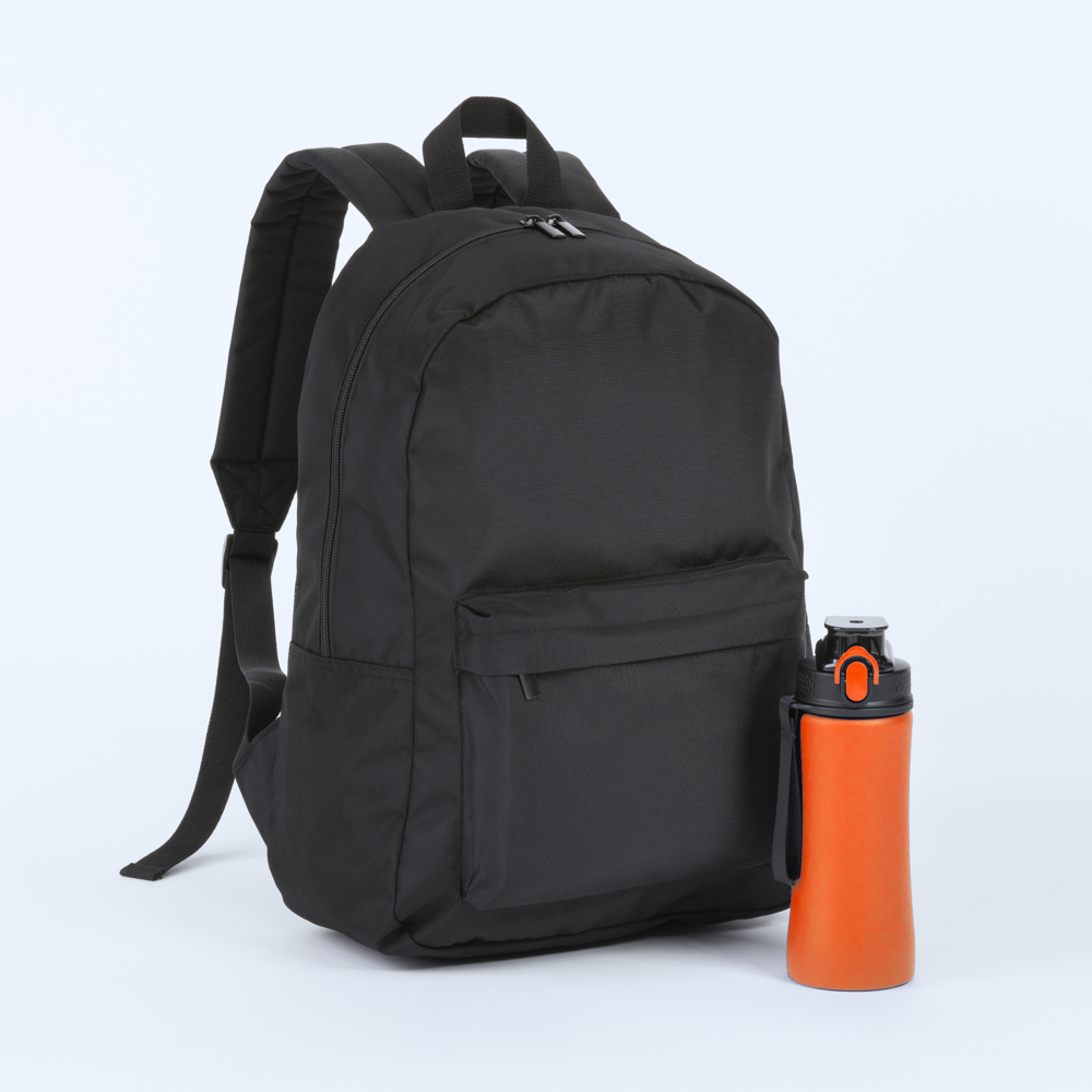 Primo Basic Set: Rucksack und Wasserflasche 550 ml - orange