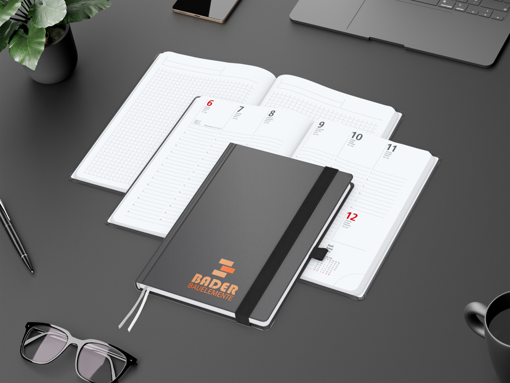 Wochenkalender vorne + Notizen hinten Vision-Hybrid, Siebdruck-Digital
