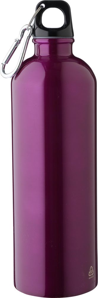 Recycelte einwandige Edelstahlflasche (750 ml) Emeric - Violett