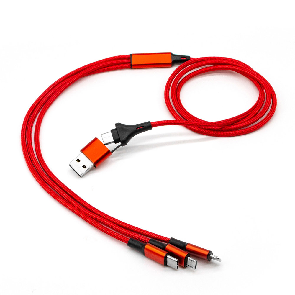 TEX-cable 5 in 1 Ladekabel - rot gedeckt