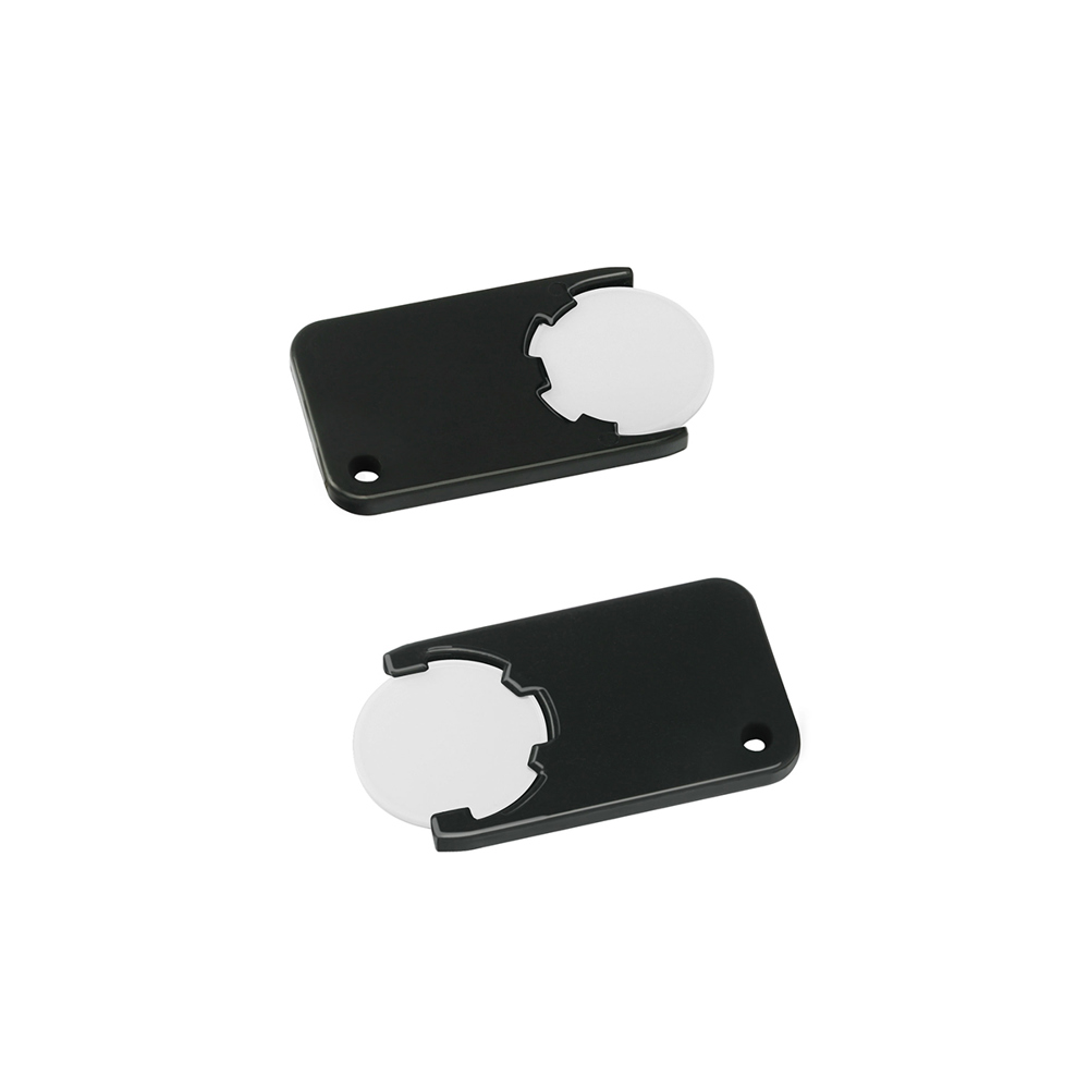 Chiphalter mit 1€-Chip "Beta" - Weiß/Schwarz