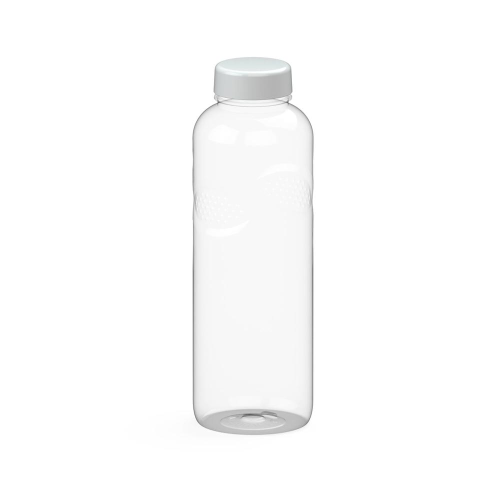 Trinkflasche Carve "Refresh", 1,0 l - transparent/weiß