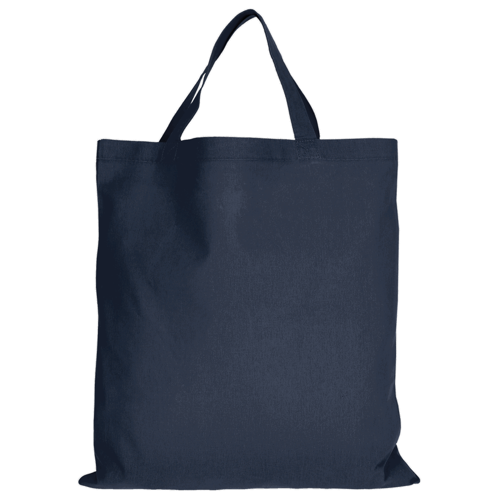Baumwolltasche - OEKO-TEX®, ca. 140 g/m², mit zwei kurzen Henkeln - Dunkelblau