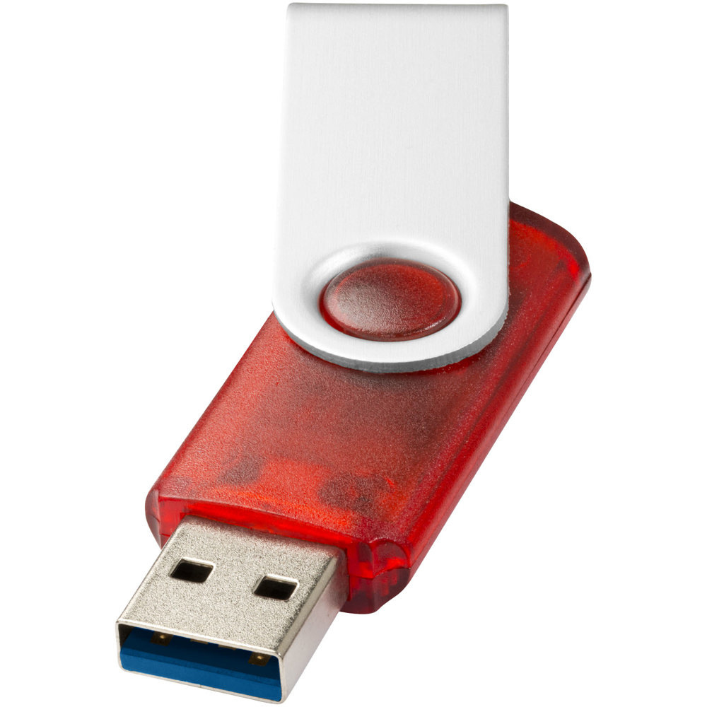 Rotate USB-Stick 3.0 transparent - Rot