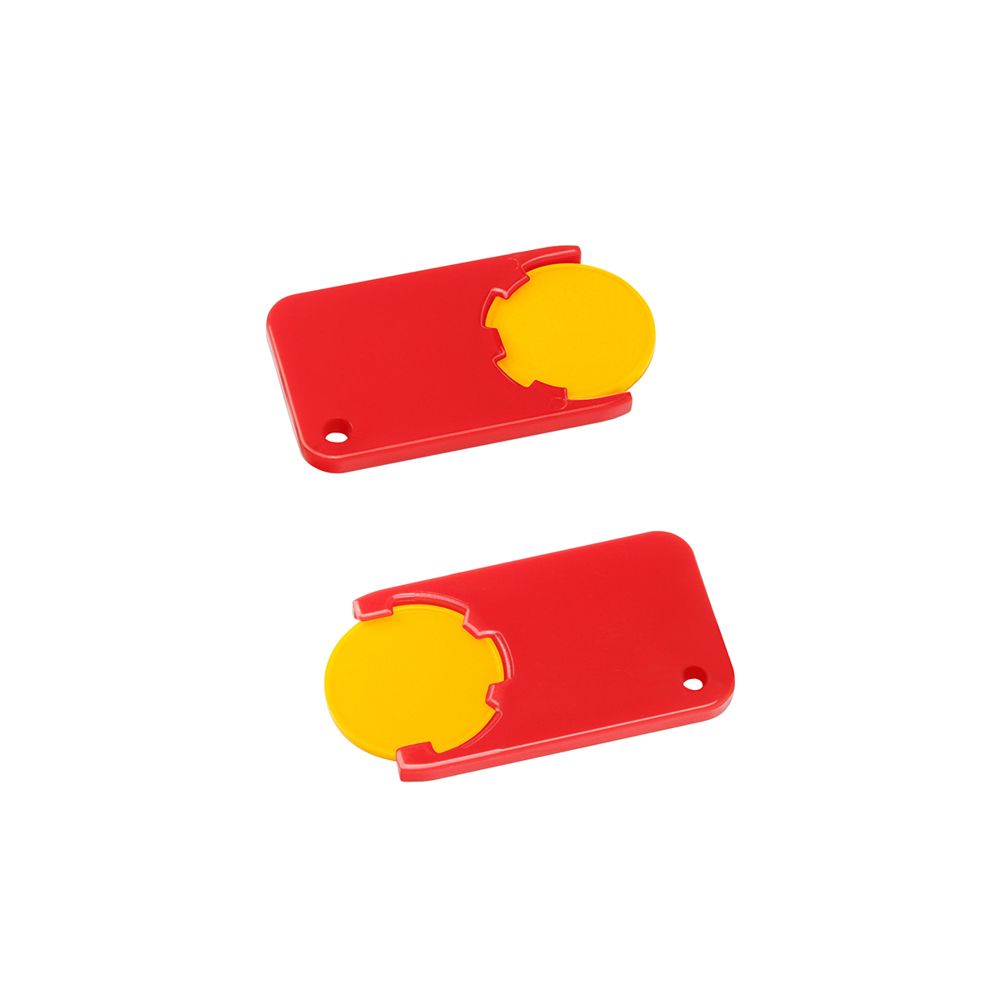 Chiphalter mit 1€-Chip "Beta" - gelb/rot