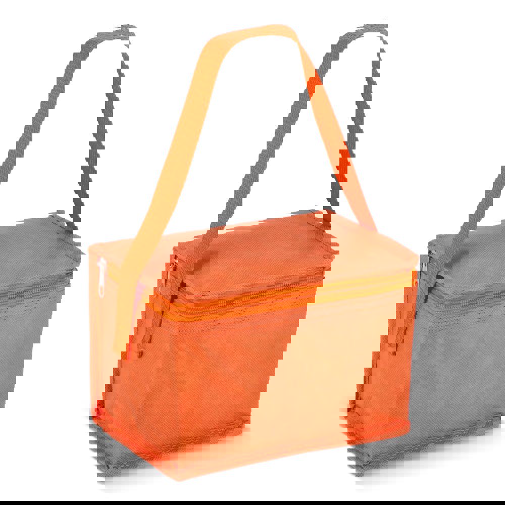 R-PET 6 Dosen-Kühltasche Non Woven 20x 13 x 12,5cm 75g/m² - orange