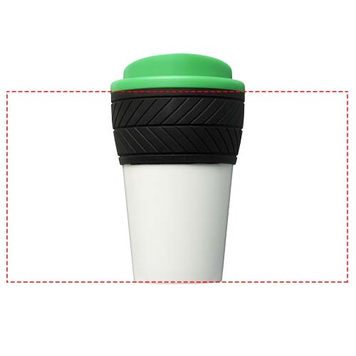 Brite-Americano® 350 ml Isolierbecher mit Schutzring Reifen-Design
