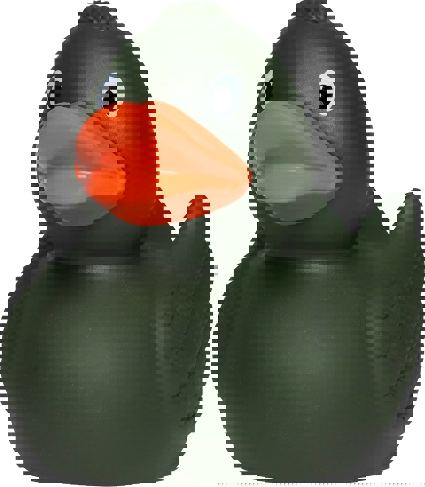 Quietsche-Ente, olivgrün, 7,5 cm