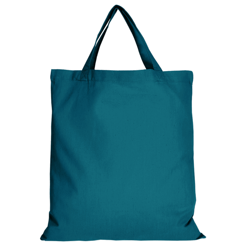 Baumwolltasche - OEKO-TEX®, ca. 140 g/m², mit zwei kurzen Henkeln - petrol