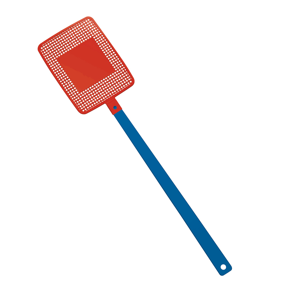 Fliegenklatsche "Rechteck" - blau/rot