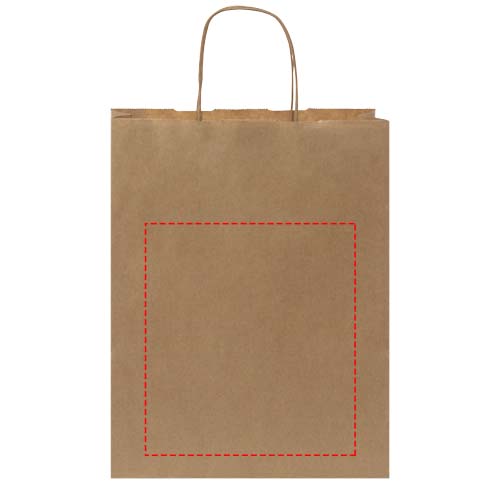 Kraftpapiertasche 80 g/m² mit gedrehten Griffen – 25 × 11 × 32 cm