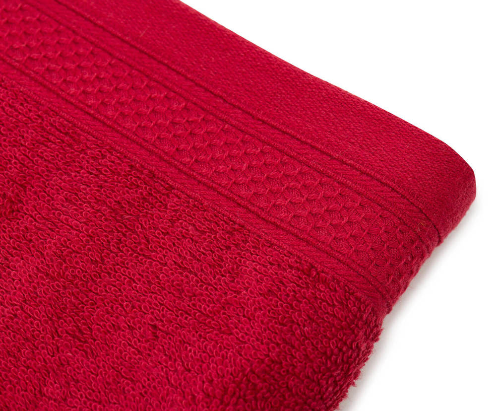 Frottierserie aus recycelten Materialien - rot