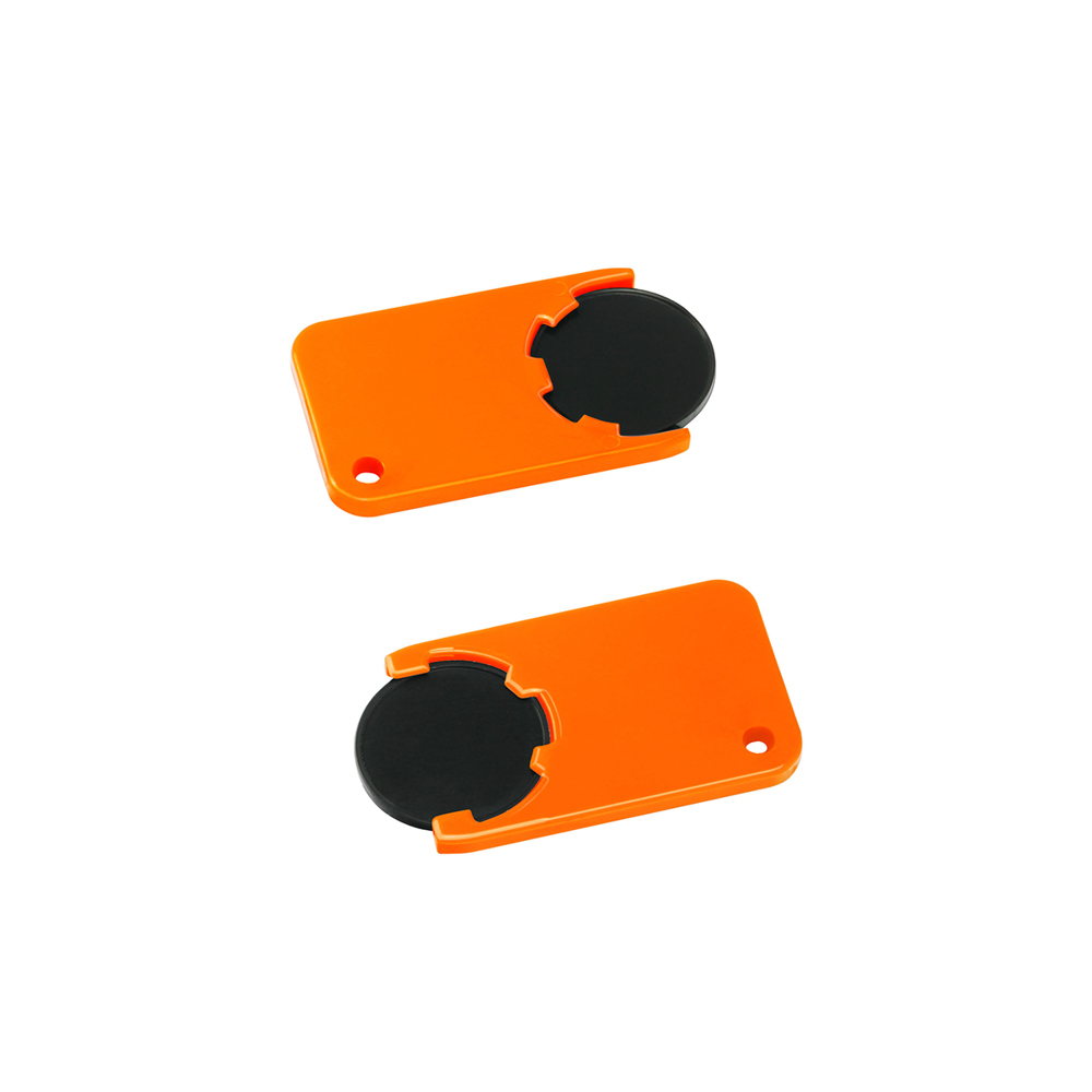 Chiphalter mit 1€-Chip "Beta" - schwarz/orange