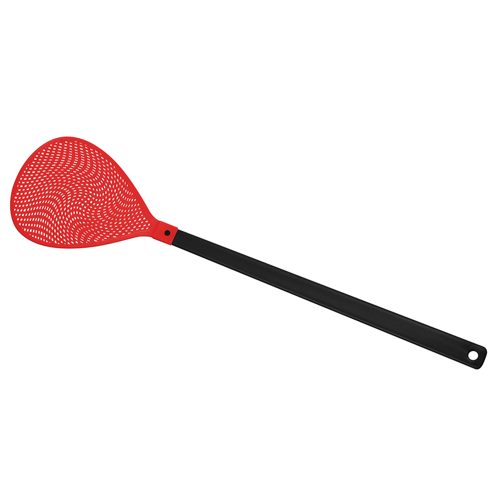 Fliegenklatsche "Oval" - schwarz/rot