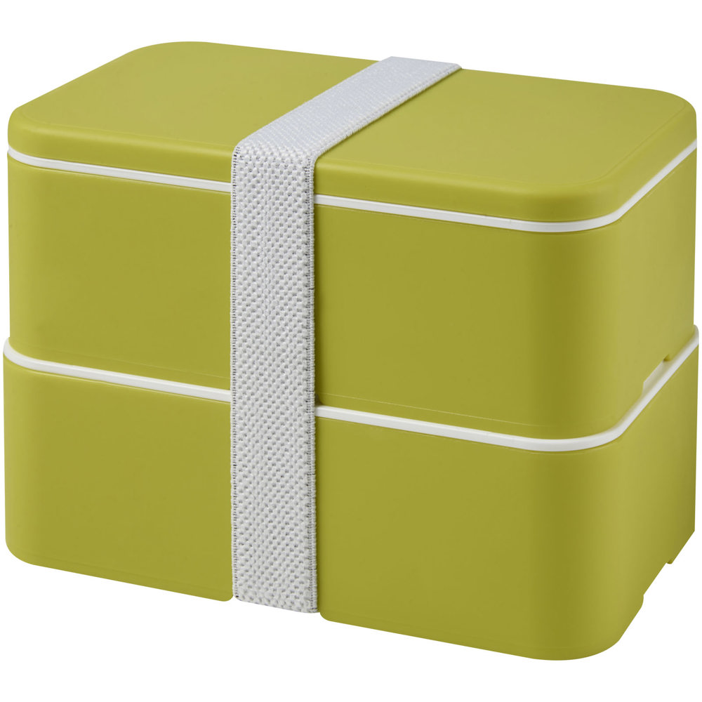 MIYO 700+700 ml Doppel-Lunchbox - limone, limone, weiss