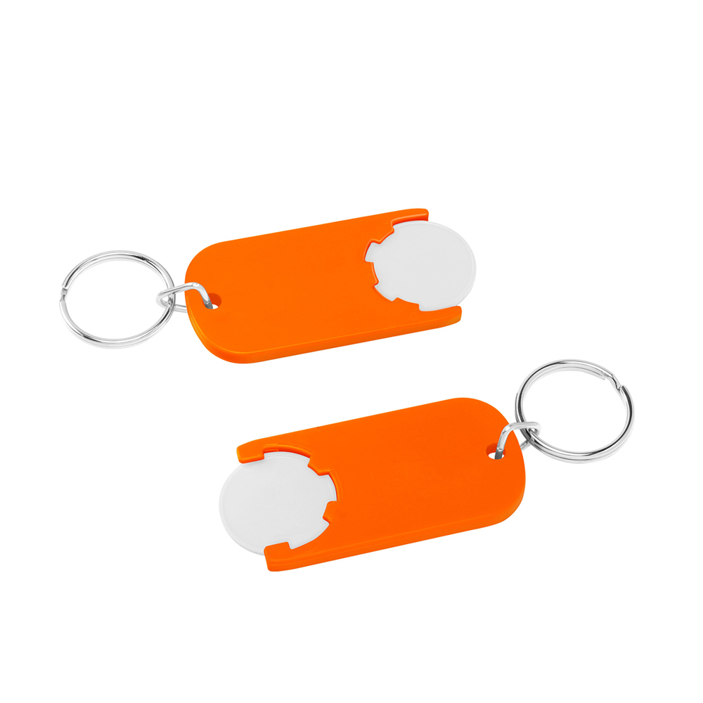 Chiphalter mit 1€-Chip "Alpha" - Weiß/Orange