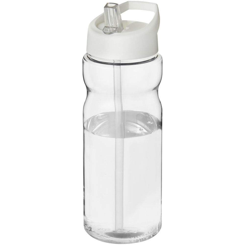 H2O Active® Base Tritan™ 650 ml Sportflasche mit Ausgussdeckel - transparent klar, weiss