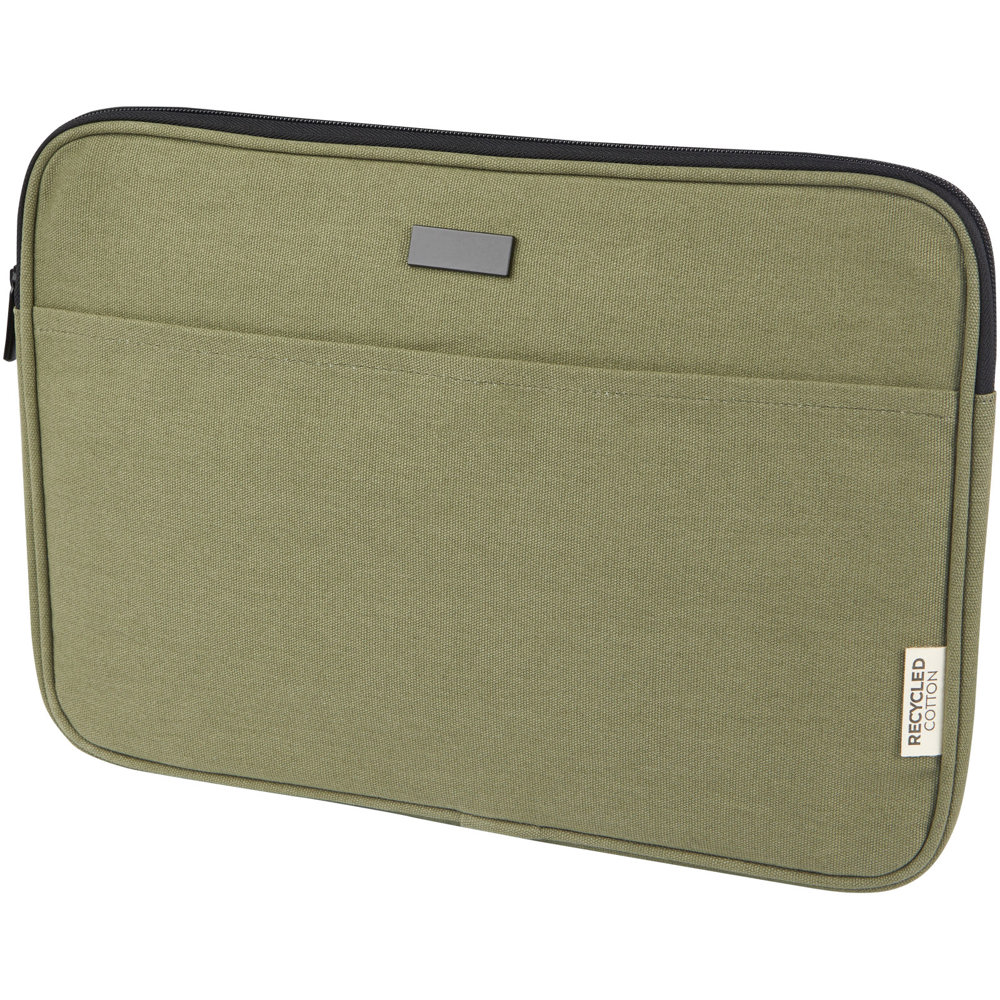 Joey 14" Laptophülle aus GRS recyceltem Canvas 2 L - olive