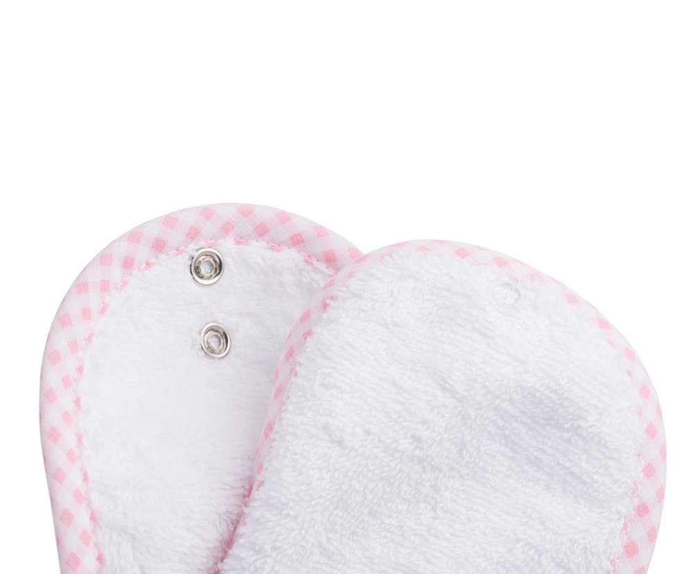 Babylätzchen - weiß, rosa