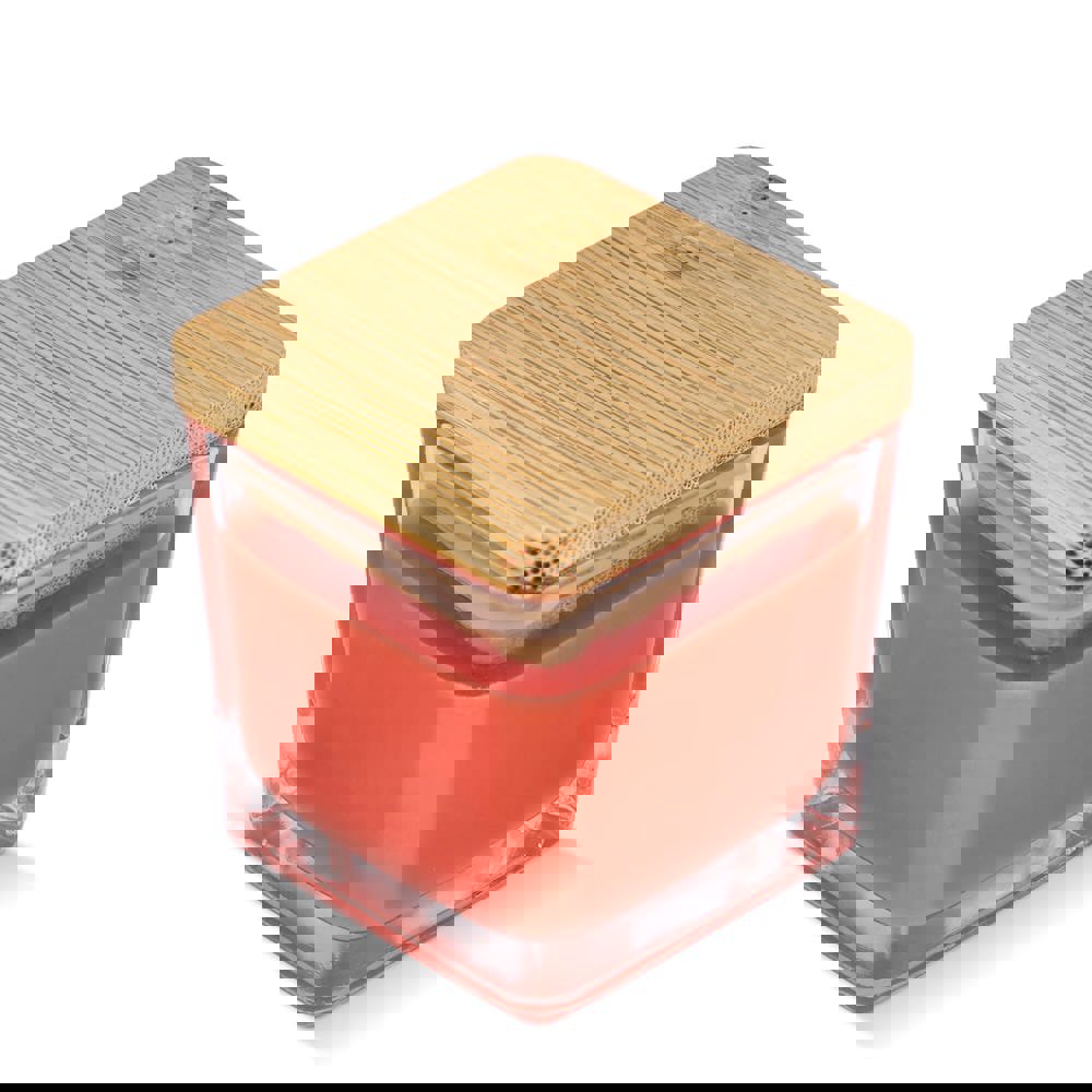 Chakra Kerze auf pflanzlicher Basis im Glasgefäß - orange