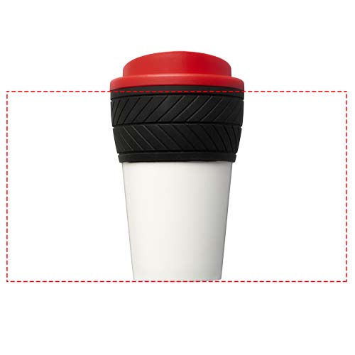 Brite-Americano® 350 ml Isolierbecher mit Schutzring Reifen-Design