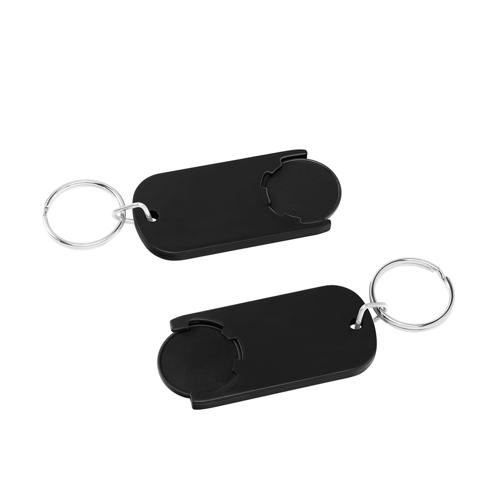 Chiphalter mit 1€-Chip "Alpha" - schwarz/schwarz