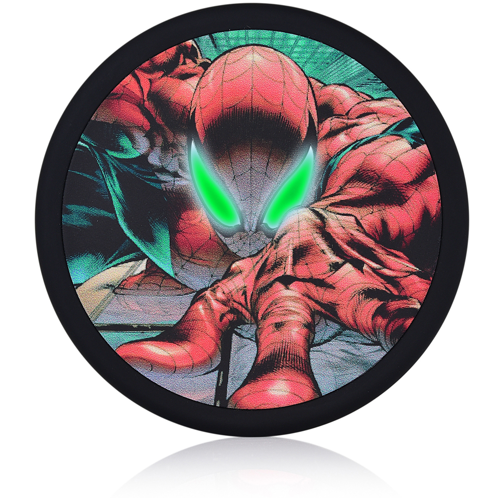 LED-logo QI-Ladestation 10 Watt - schwarz mit LED grün