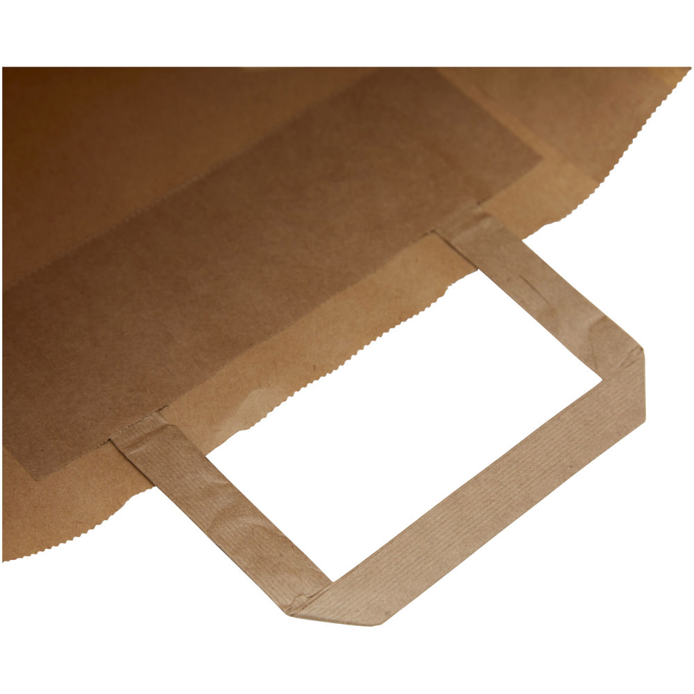 Kraftpapiertasche 80-90 g/m² mit flachen Griffen – 25 × 11 × 31 cm