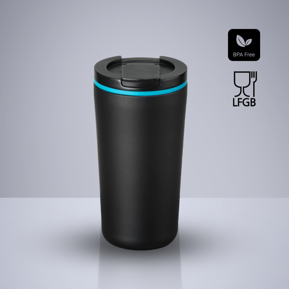 Dynamic Thermobecher mit Kupferschicht, 370 ml - Türkis