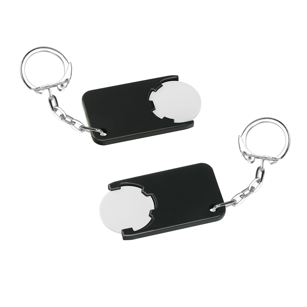 Chiphalter mit 1€-Chip "Beta" - Weiß/Schwarz