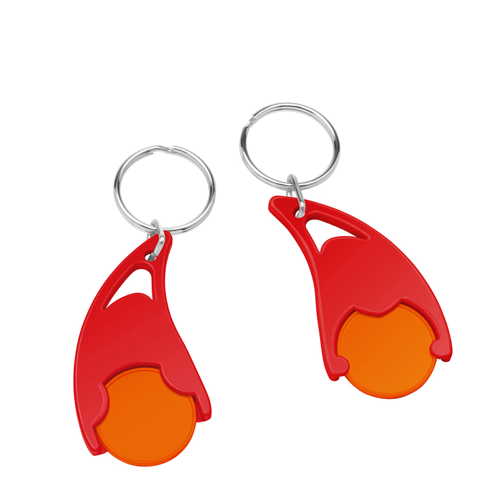 Chiphalter mit  1€-Chip "Epsilon" - orange/rot