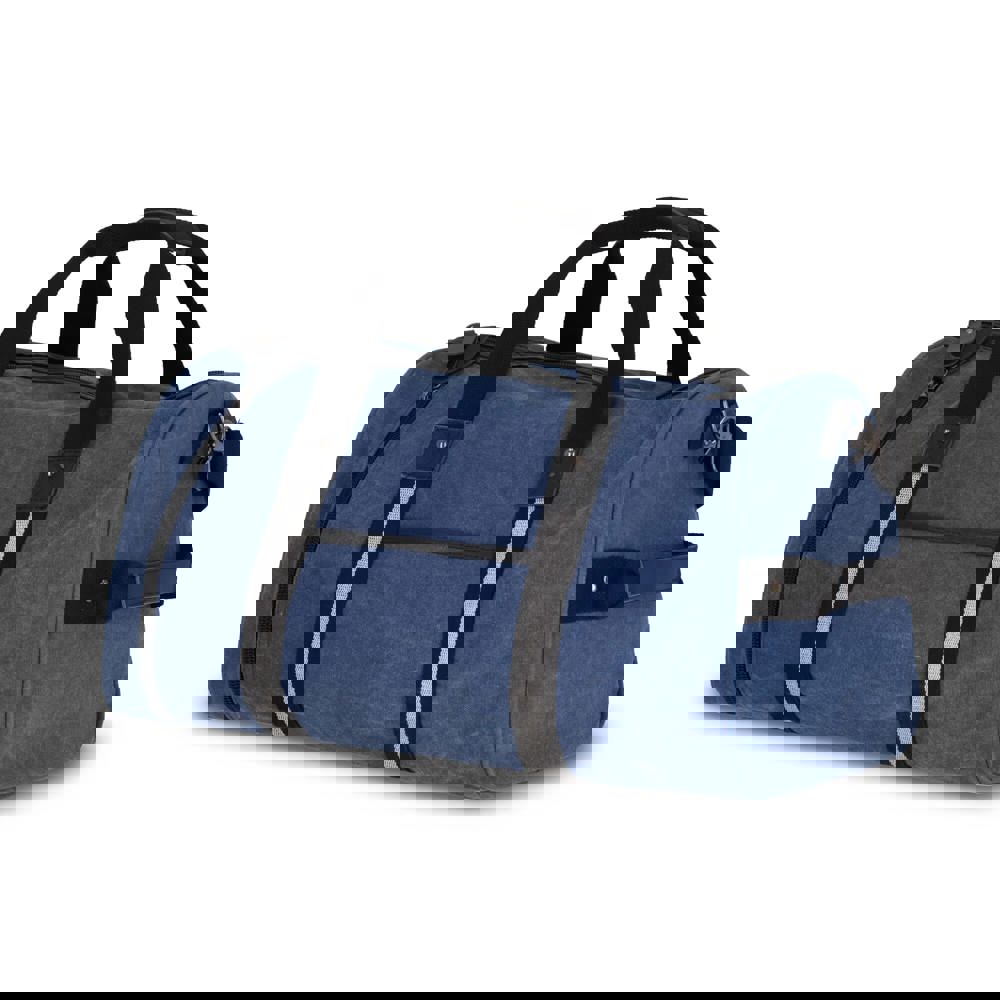 Seesack aus recyceltem Baumwoll-Canvas Harper - Dunkelblau