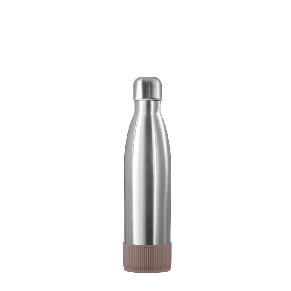 Thermotrinkflasche RETUMBLER-NIZZA - silber, braun